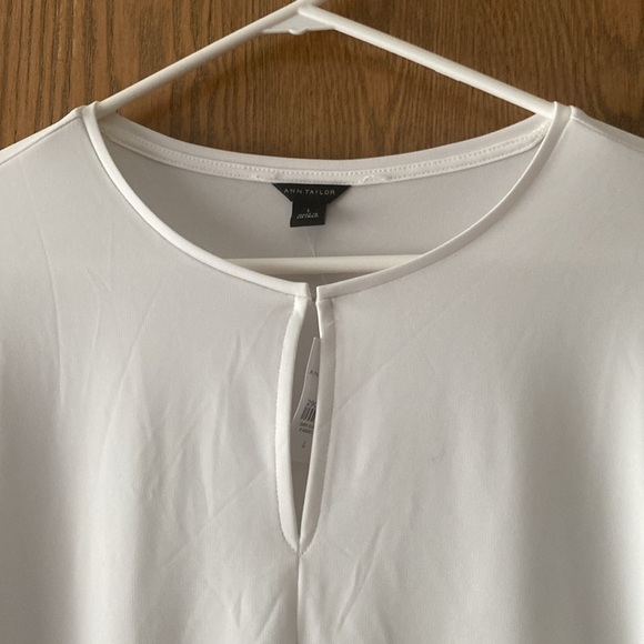 NWT Ann Taylor Size L LS peep hole on front top - Picture 2 of 9